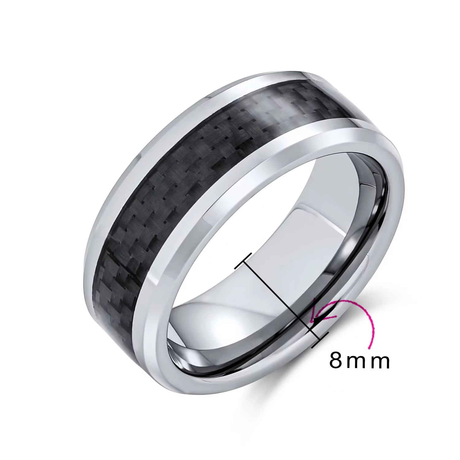 Mens Unisex Tungsten Wedding Band Ring with Simulated Blue Opal Inlay for Couples